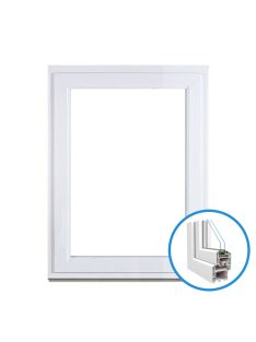 100x100 cm-es fix műanyag ablak 6 kamra