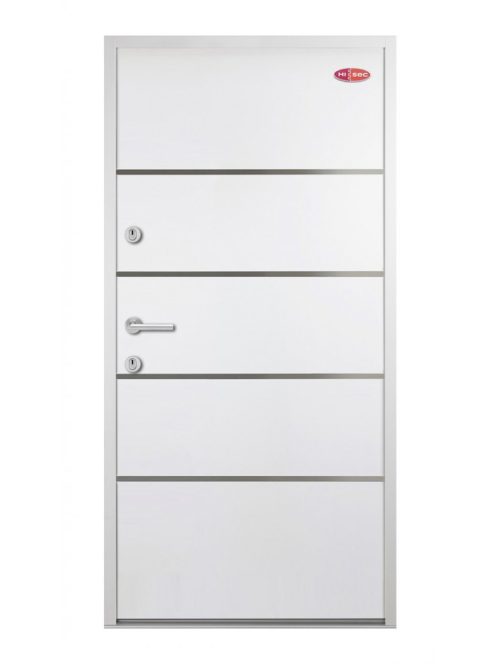 HiSec Prémium acél bejárati ajtó, Fehér színben (Alacsony küszöbös)
