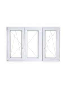   210x150 cm-es háromszárnyú bukó-nyíló panel műanyag ablak