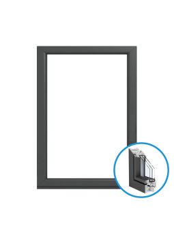  fix műanyag ablak - 3 rétegű antracit