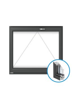  egyszárnyú, bukó műanyag ablak - 3 rétegű antracit